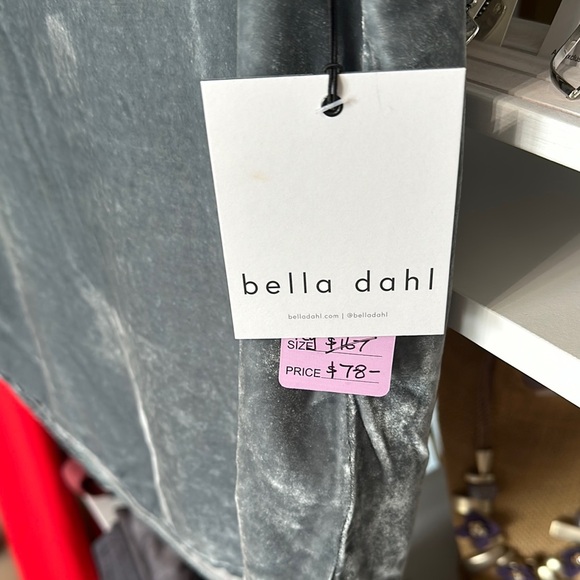 Bella Dahl Gray V-Neck Short Sleeve T-Shirt - Picture 4 of 4